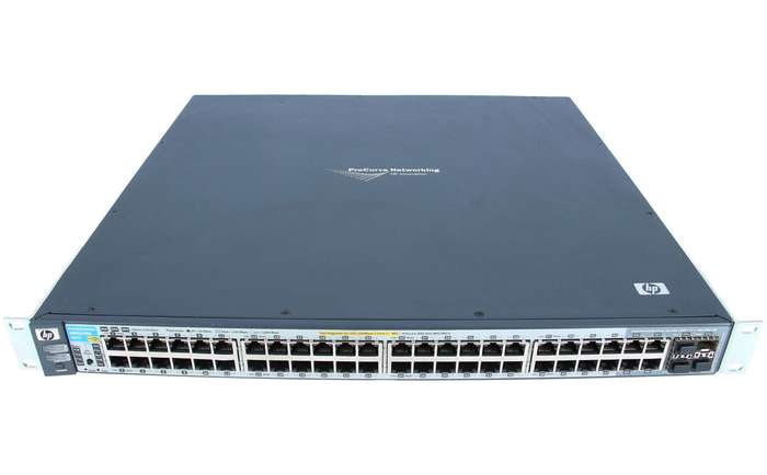 HPe PROCURVE,  3500-48G-POE, YL 44-PORT 1000BASE-T, SMART  ETHERNET SWITCH (HP ReNew 1Yr Warranty)