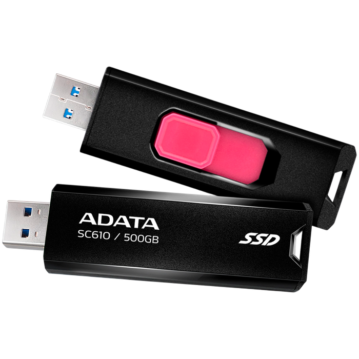 ADATA  SSD External SC610-500G-CBK/RD