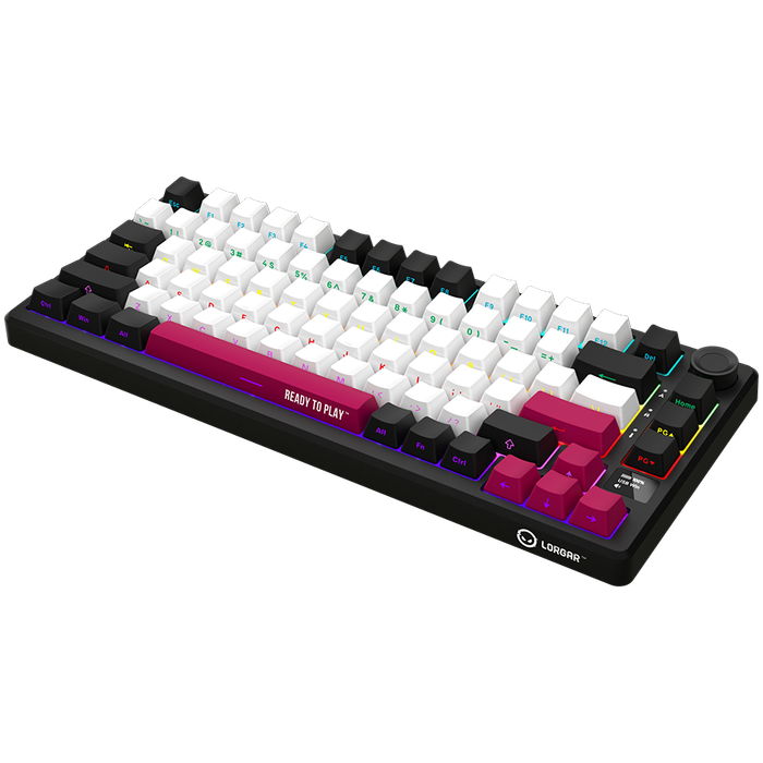 LORGAR  Gaming Keyboard LRG-KBP7075W-BK-US