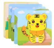 3D animals puzzles(cat/ tiger/ lion/ cow/ elephant/ 6 designs )