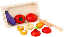 Wooden box vegetable cutting