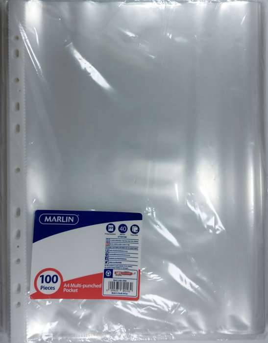 A4 multi-punched pockets
