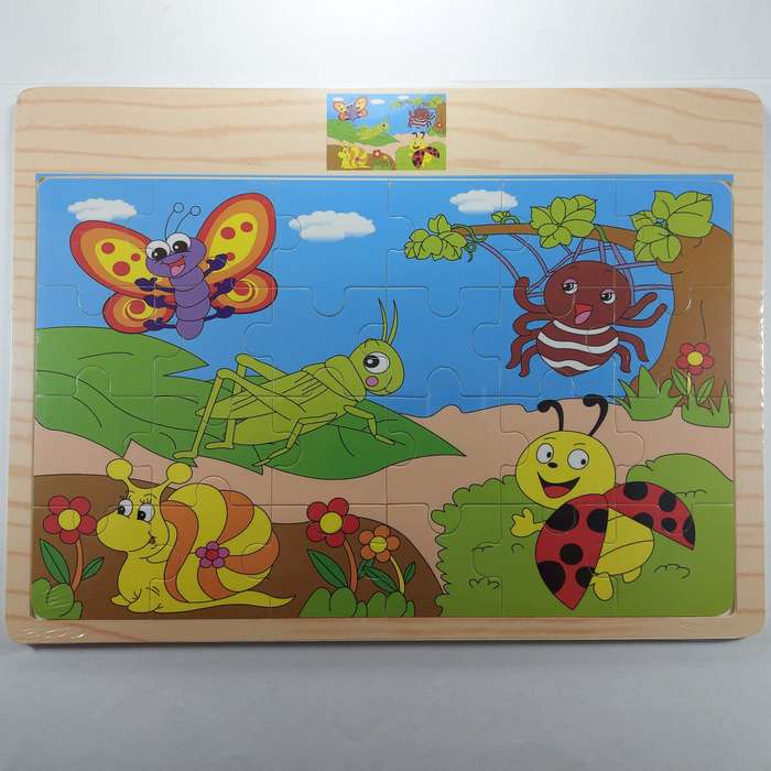 25PCS wood frame puzzles
