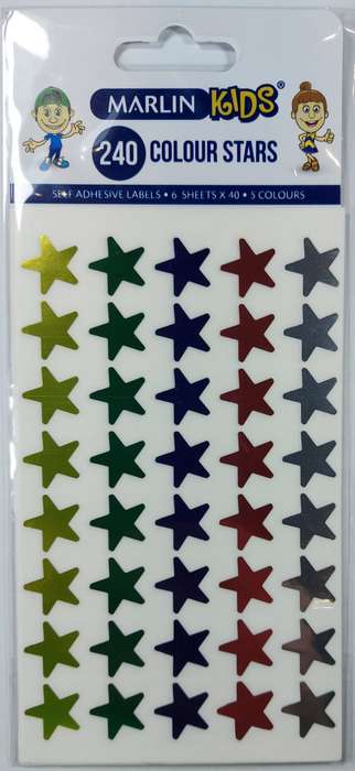 Colours stars stickers