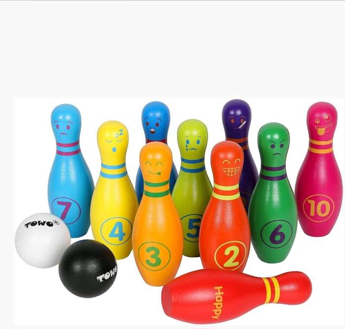 Wooden Skittle Bowling Set