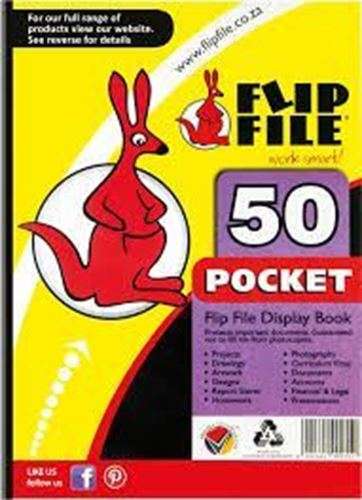 Flip File A4 Display Book - 50 Pocket