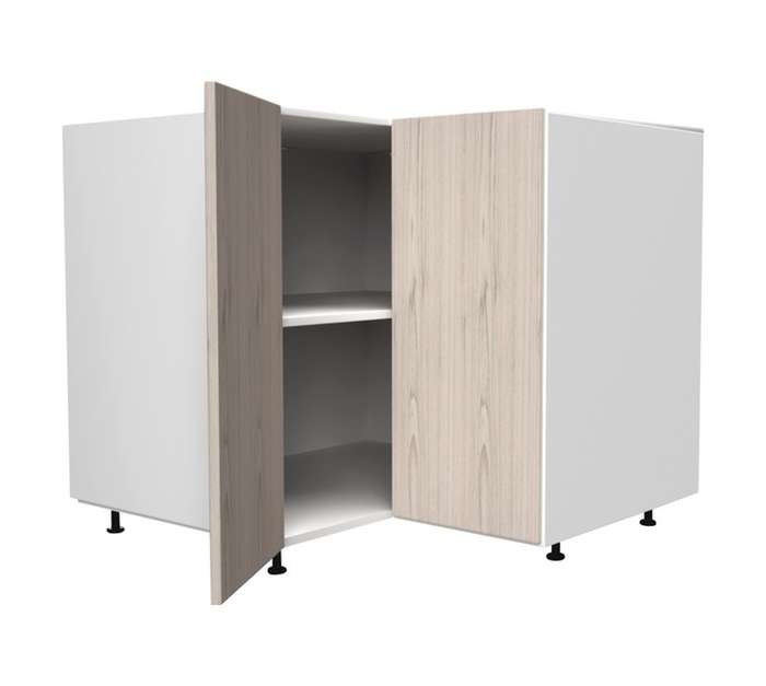 Home and Kitchen Base Unit Wrap Corner Cabinet - Black Cherry (900mm)