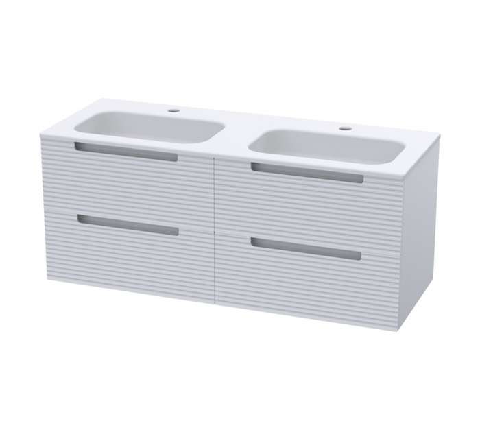 Luximo Design 4 Drawer Cara Vanity Cabinet - White (1200mm)