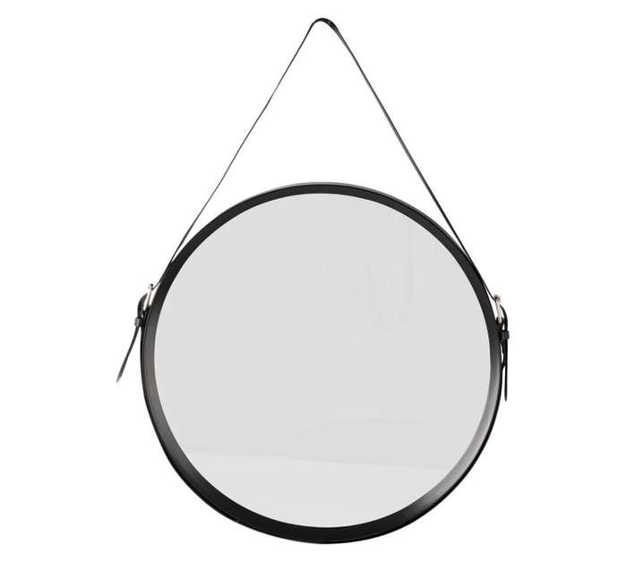 Design House Round Rope Mirror - Black (510mm)