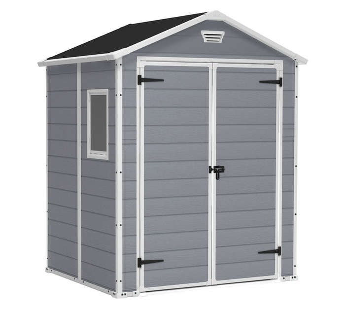 Keter Double Door Manor Shed - Grey (1829 x 1524mm)