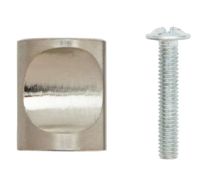Home and Kitchen Cylindrical Knob - Dull Chrome (15mm)