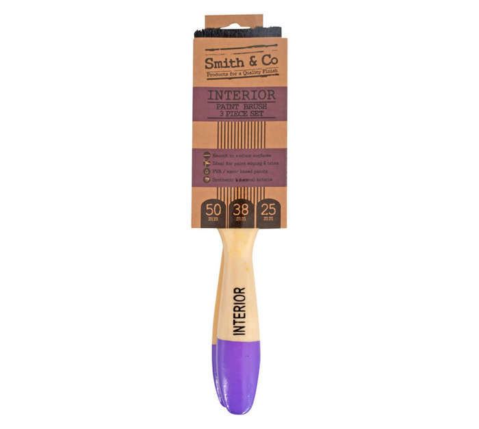 Smith and Co 3 Piece Interior Paint Brushes - Purple