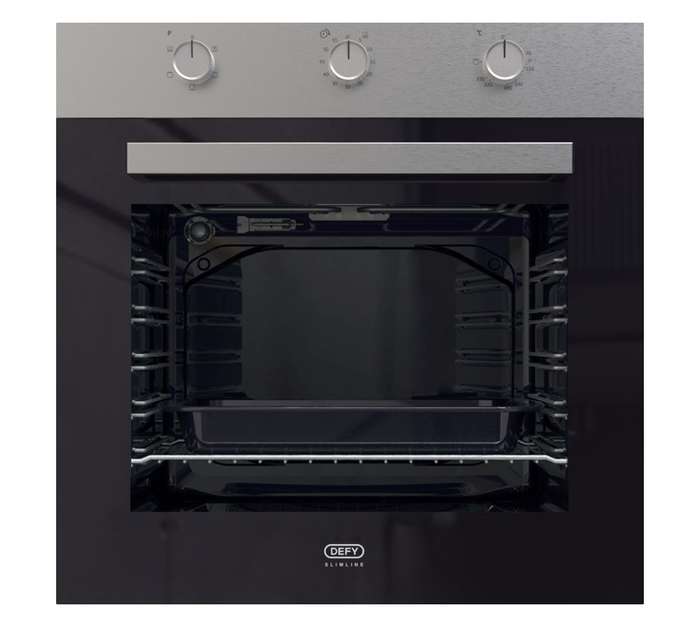Defy Slimline Eye-Level Oven (600 x 565 x 595mm) Grey/Black DBO484E
