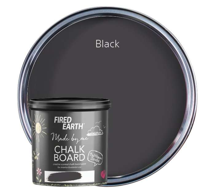 Fired Earth Chalk Board Paint - Black (1L)