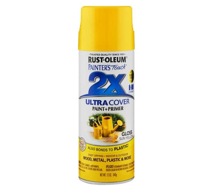 Rust-Oleum Spray Paint Touch 2X Ultra Cover - Gloss Sun Yellow (340g)