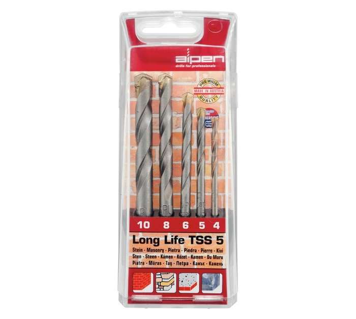 Alpen Masonry set 5pk Long Life Bit