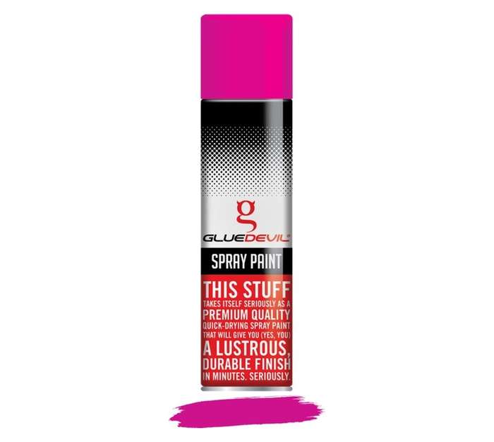 Glue Devil Spray Paint - Hot Pink (300ml)