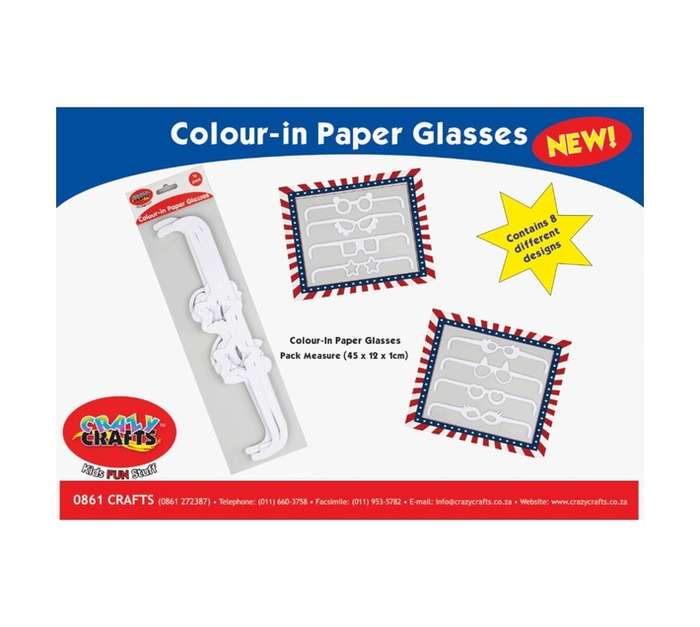 Crazy Crafts Colour in Paper Glass