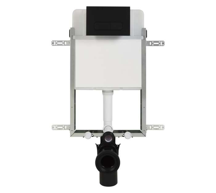 Lusso Concealed Cistern and Flush Plate - Black