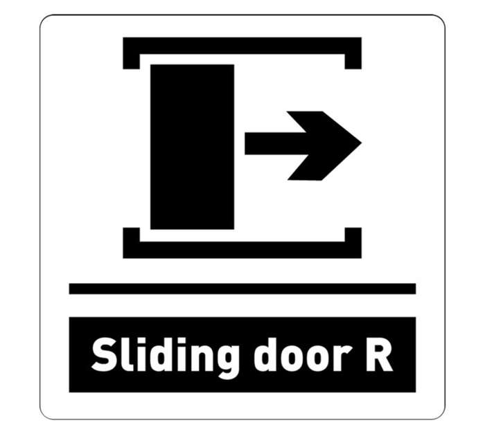 Tower Sliding Door Decal - Black (150 x 0.1 x 150mm)