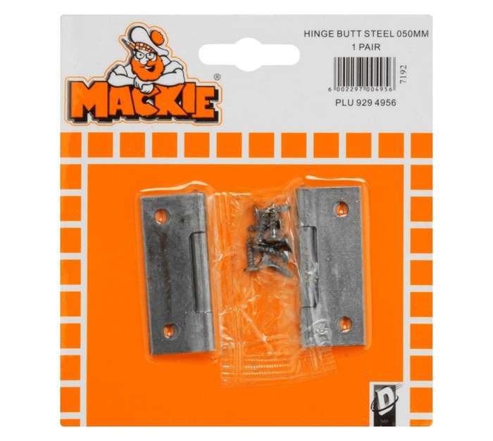 Mackie Butt Hinge - Steel (50mm)