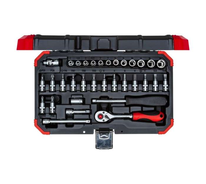 Gedore Red 33 Piece 1/4 Inch Drive Socket Set