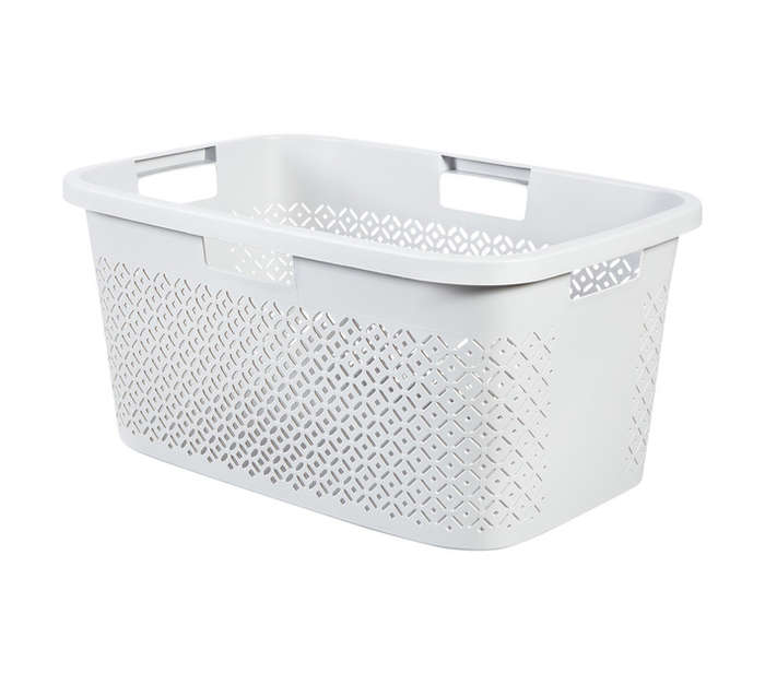 Curver by Keter Terrazzo Laundry Basket - White (600 x 400 x 280mm)