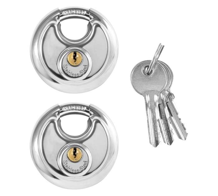 Samson 70mm Stainless Steel Discus Lock (2 Pack)