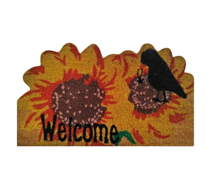 Trento WG-VBCSHAPED-SUNFLWR Sunflower Printed Coir Mat - Multicoloured (450 x 750 x 15mm)