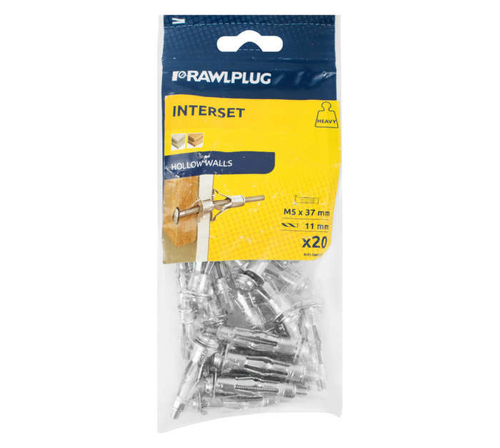 Rawlplug 20 x Interest Hollow Cavity Wall Anchor (M5 x 37mm)