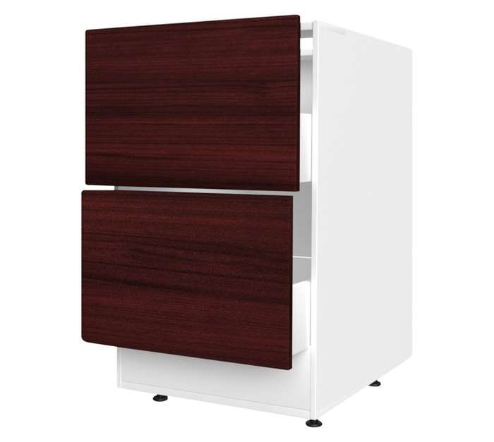 Home and Kitchen Base Unit Melamine Pot Cabinet - Mahogany (600mm)