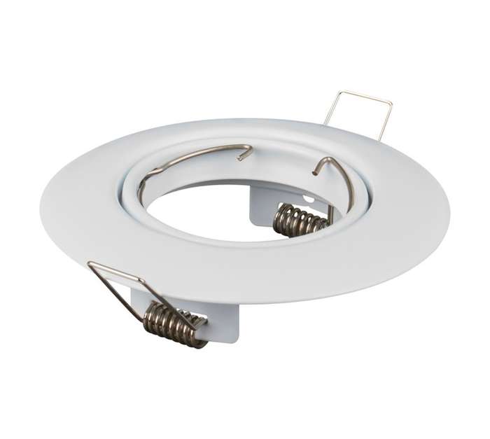 Lightworx GU10 SPOT-06-C-W Fixture Round Tilt Downlight - White