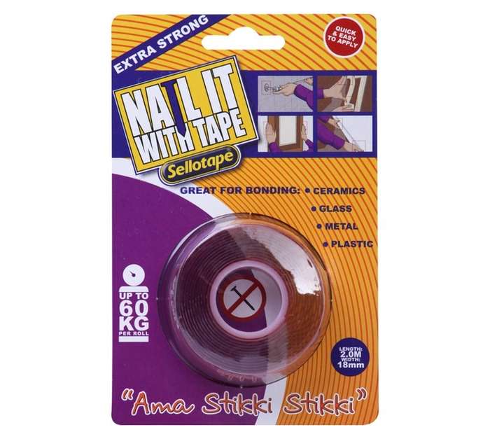 SelloTape Nail It With Tape - Red (18mm x 2m)