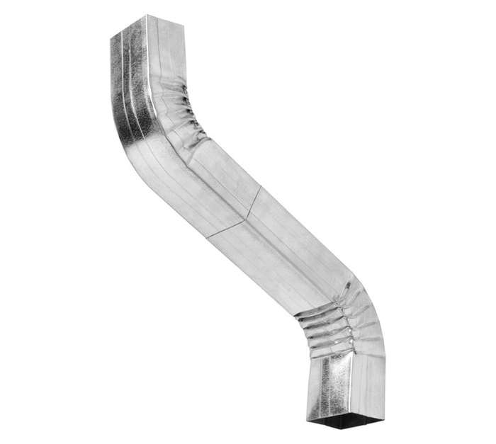 Heunis Steel Square Crimped Offset (600mm) - Silver