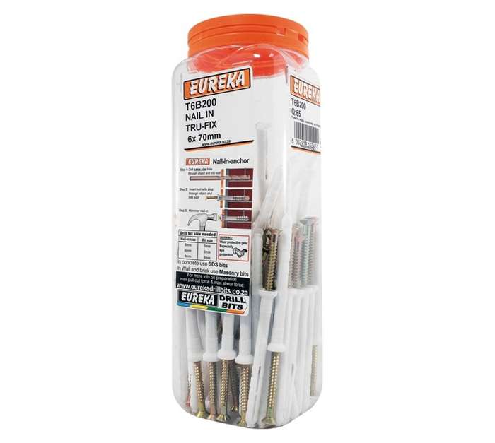 Eureka 6 x 70mm Nail In Tru-Fix (Q65)