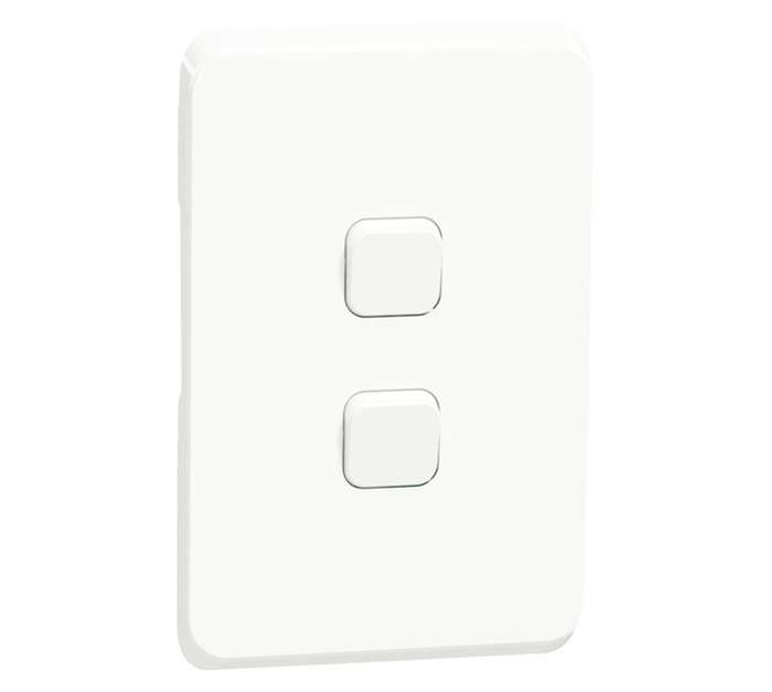 Eurolux 2 Lever Gridplate - White