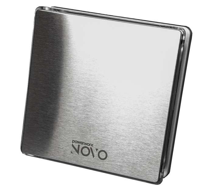 PowerWorx 4 Inch Stainless Steel Square Ectractor Fan with LED