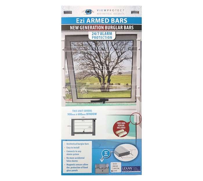 ViewProtect Ezi Armed Bars - Silver (900 x 600mm)