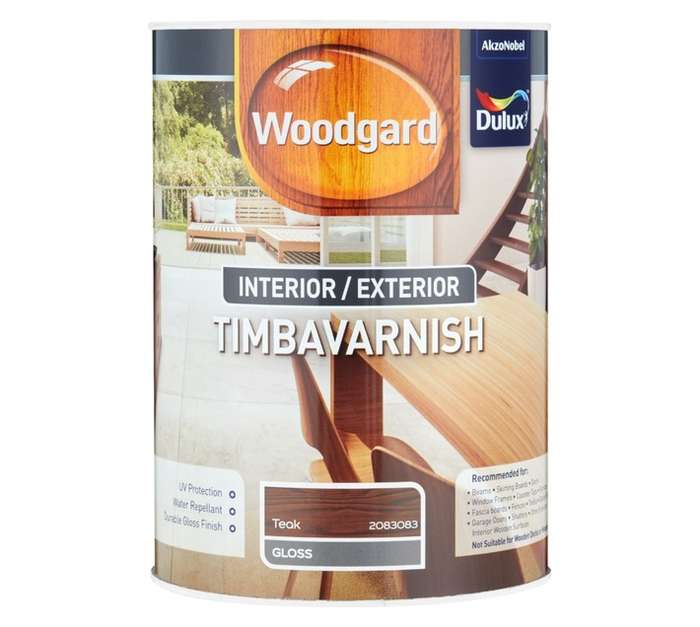 Woodgard Interior/Exterior Timba varnish (Water Based) - Teak (5L)