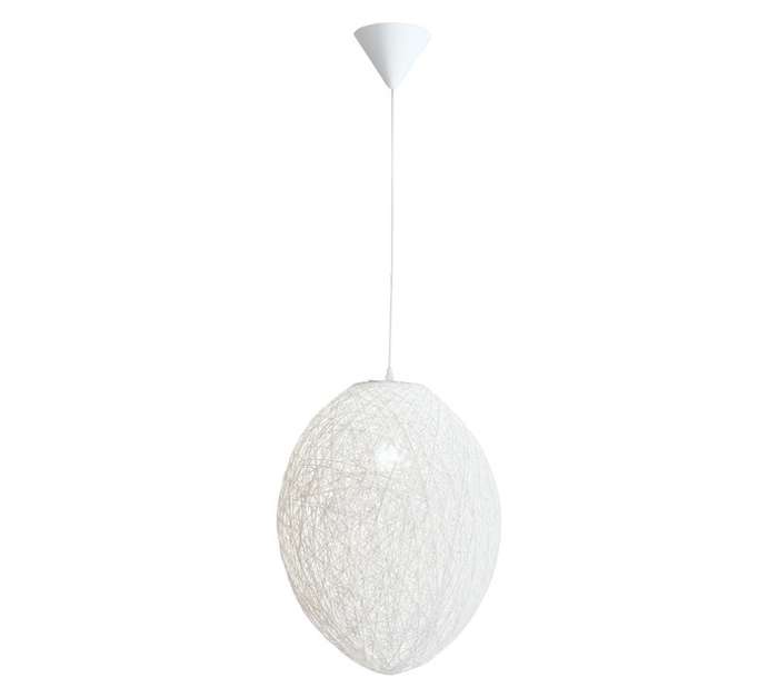 Bright Star Lighting Twine Cacoon Pendant - White (11W)