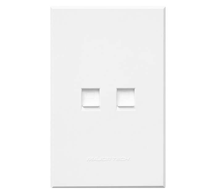 Veti Series 3 2 x Data RJ45 Sockets - White (100 x 50mm)