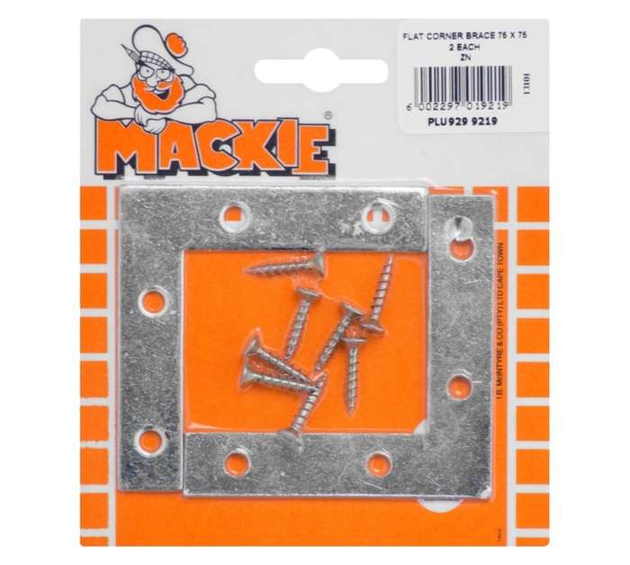 Mackie Corner Brace Flat - Electrogalvanised (75x75mm)