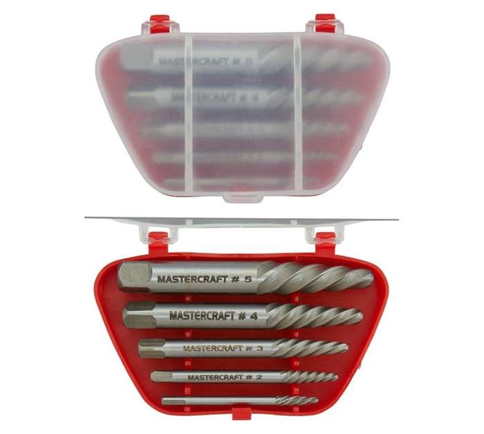 Mastercraft Screw Extractor Set - Silver (5 Piece)