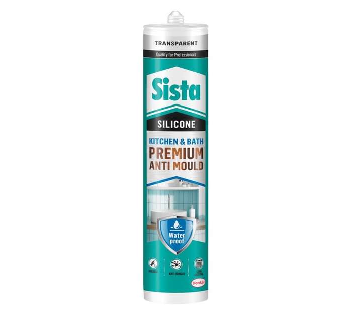Sista Kitchen and Bath Premuim Anti-Mould Sealant - Clear (280ml)