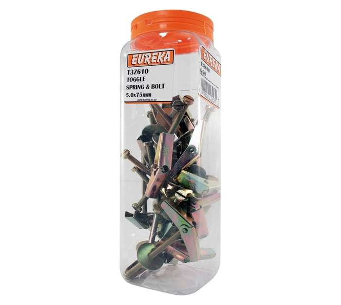 Eureka 5 x 75mm Toggle Spring and Bolt (20 Pack)
