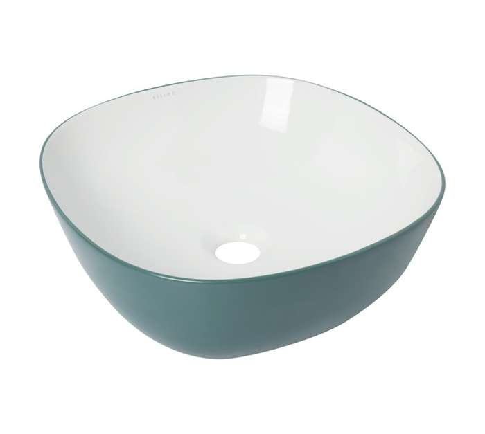 Bijiou Evoque Square Freestanding Basin - Picto Blue (410 x 410 x 145mm)