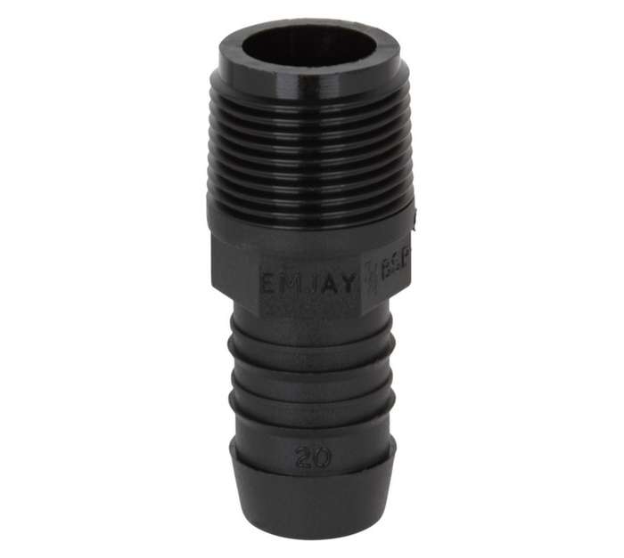 Emjay Insert Nylon Male Adapter (20mm x 3/4)