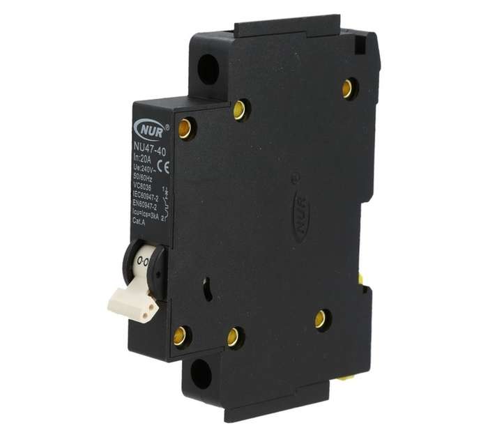 NUR Single Pole 3ka 20amp Mini Circuit Breaker