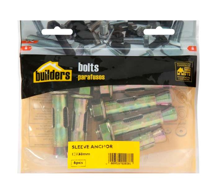 BP-SA1260-6 6 x Sleeve Anchors (12 x 60mm)