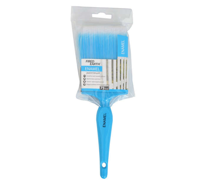 Fired Earth Enamel Paint Brush - Blue (75mm)